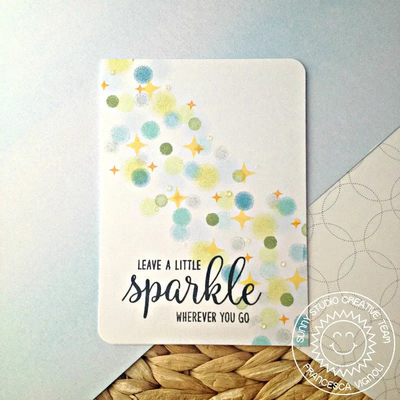 Sunny Studio Stamps Born To Sparkle Leave A Little Sparkle Wherever You Go Card