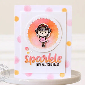 Sunny Studio Stamps Born To Sparkle With All Your Heart Card by Nancy Damiano
