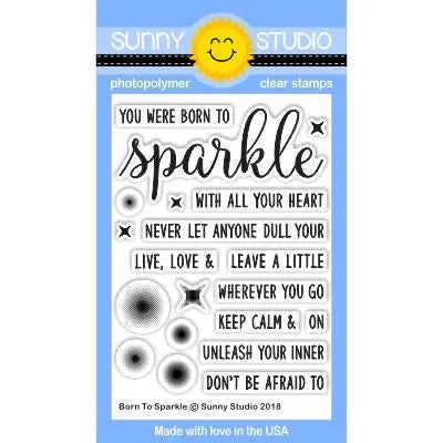 Sunny Studio Stamps Born To Sparkle 3x4 Clear Photopolymer Stamp Set