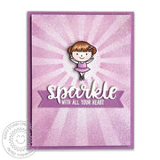 Sunny Studio Stamps Sparkle With All Your Heart Card using Word Die