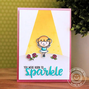 Sunny Studio Stamps Tiny Dancer Born To Sparkle Spotlight Card by Eloise