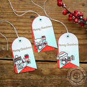 Sunny Studio Stamps Fox & Owl Themed Christmas Holiday Gift Tags (using Build-A-Tag #1 Dies)