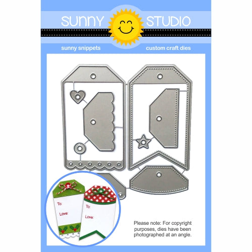 Sunny Studio Stamps Build-A-Tag #2 Metal Cutting Die Set