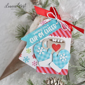 Sunny Studio Stamps Christmas Holiday Hot Cocoa & Mitten Gift Tags (using Build-A-Tag #1 Dies)