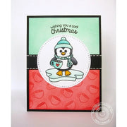 Sunny Studio Stamps Bundled Up Hot Chocolate Penguin Card