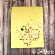 Sunny Studio Stamps: Breakfast Puns We're Butter Together Toast Card by Chari Moss