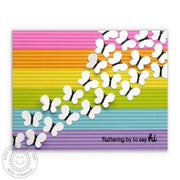 Sunny Studio Stamps Rainbow Fluttering By To Say Hi Butterfly Card (using exclusive Basic Mini Shape Dies 2)
