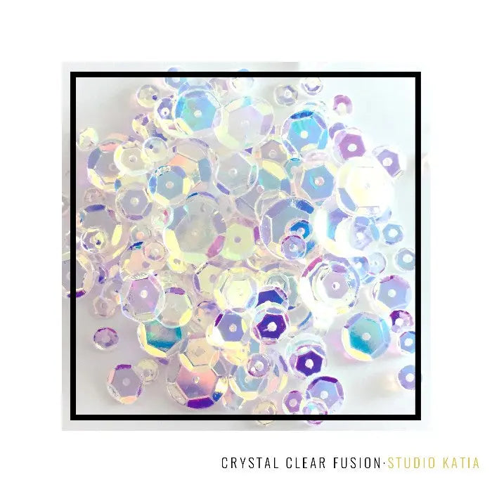 Studio Katia Crystal Clear Fusion Sequins 4MM, 6MM, 8MM & 10MM Mix