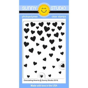 Sunny Studio 3x4 Photopolymer Clear Cascading Hearts Stamps - Sunny Studio  Stamps