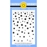 Sunny Studio Stamps Cascading Stars Background 3x4 Clear Photopolymer Stamp Set
