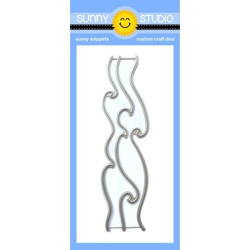 Sunny Studio Stamps Catch A Wave Summer Border Metal Cutting Dies