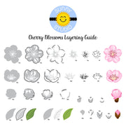 Sunny Studio Stamps Cherry Blossoms Color Layering Guide Chart