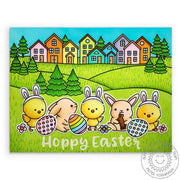 Sunny Studio Stamps Happy Easter Chick Handmade Card using Phoebe Alphabet Stamps