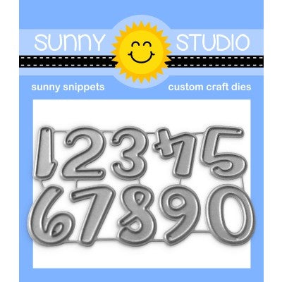 Sunny Studio Stamps Chloe Number Metal Cutting Dies 10-piece Set- 3/4" High