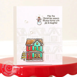 Sunny Studio Stamps Christmas Home Joy & Laughter Holiday Card by Nancy Damiano