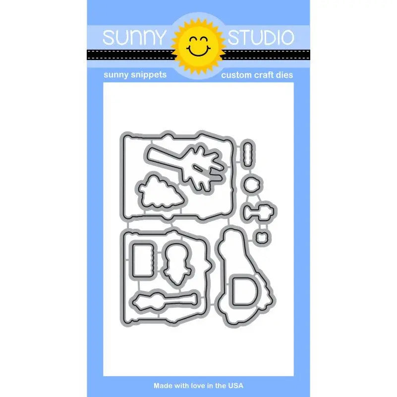 Sunny Studio Stamps Christmas Home 13-piece Steel Rule Dies