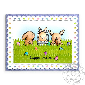 Sunny Studio Stamps Chubby Bunny Rabbit Easter Egg Hunt Card