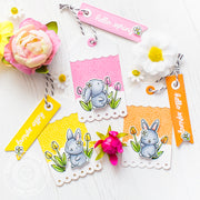 Sunny Studio Stamps Chubby Bunny Scalloped Easter Gift Tags by Mona Toth