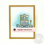 Sunny Studio Stamps City Streets Enjoy Life's Simple Pleasures Bakery Card