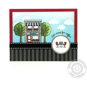Sunny Studio Stamps City Streets Let's Meet For Coffee Cafe Friendship Card