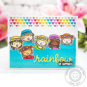 Sunny Studio Stamps Coastal Cuties Rainbow Swim Card by Mona Toth