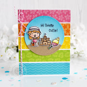 Sunny Studio Stamps Coastal Cuties Summer Beach Themed Card (using Summer Splash 6x6 Patterned Paper)