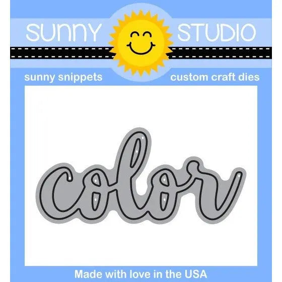 Sunny Studio Stamps 2.5" Color word metal cutting die