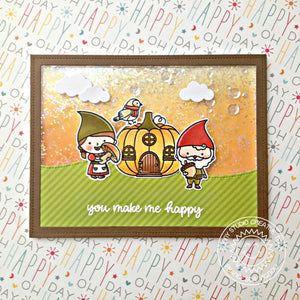 Sunny Studio Stamps Home Sweet Gnome Pumpkin House Fall Shaker Card