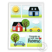 Sunny Studio Stamps Comic Strip Everyday Congrats On Your New Home House Card