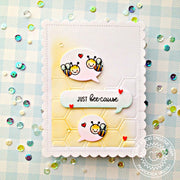 Sunny Studio Stamps Just Bee-cause Bumblebee Speech Bubble Card by Franci