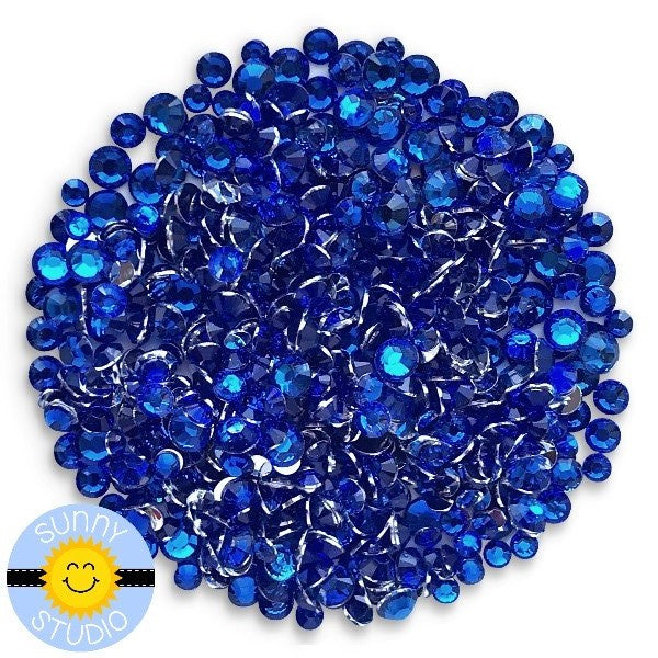 Sunny Studio Cornflower Blue Sapphire Jewels Rhinestones Crystals Sunny  Studio Stamps