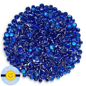 Sunny Studio Stamps Cornflower Blue Sapphire Faux Jewels Rhinestones Crystals Gems- 3mm, 4mm & 5mm