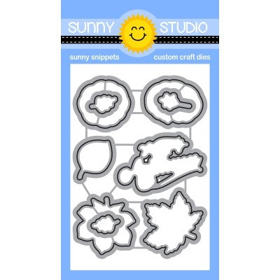 Sunny Studio Stamps Crisp Leaves Fall & Autumn Pumpkins Metal Cutting Dies