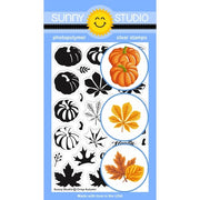 Sunny Studio Crisp Autumn 4x6 Color Layering Layered Autumn Leaves & Pumpkins Clear Photopolymer Stamp Set
