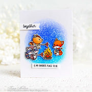 Sunny Studio Stamps Critter Campout "Together Is My Favorite Place To Be"Campfire Card