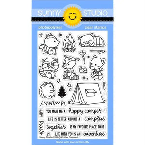 Sunny Studio Stamps Critter Campout 4x6 Clear Photopolymer Stamp Set
