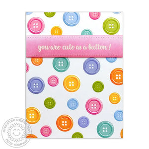 Sunny Studio Stamps Cute As A Button Rainbow Polka-dot Card