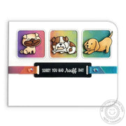 Sunny Studio Stamps Devoted Doggies Heard You Had A Ruff Day Rainbow Puppy Dog Card