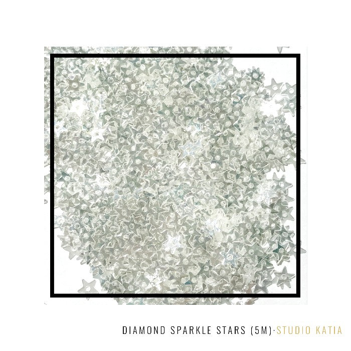 Studio Katia Diamond Sparkle Stars 5mm Sequins in majestic like finish