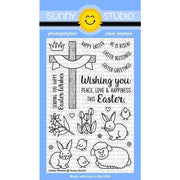 Sunny Studio Stamps Easter Wishes 4x6 Cross, Bunny, Sheep & Chicks Photo-Polymer Clear Stamp Set