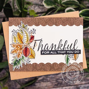 Sunny Studio Stamps Elegant Leaves Thankful For All That You Do Fall Handmade Card by Eloise Blue
