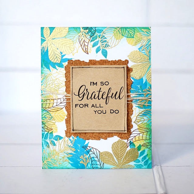 Sunny Studio Stamps Elegant Leaves I'm so Grateful For All You Do Fall Card by Lexa Levana