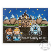 Sunny Studio Fairytale Princess Happily Ever After Wedding Card (using Enchanted Clear Stamps)