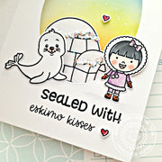 Sunny Studio Stamps Sealed with Eskimo Kisses Christmas Card by Franci
