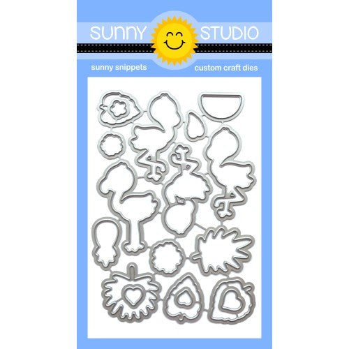 Sunny Studio Stamps Fabulous Flamingos Low Profile Metal Cutting Dies