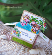 Sunny Studio Stamps Beach Themed Summer Pop-up Box Card (using Catch A Wave Border Dies)