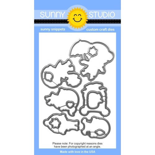 Sunny Studio Stamps Fall Kiddos Metal Cutting Die Set
