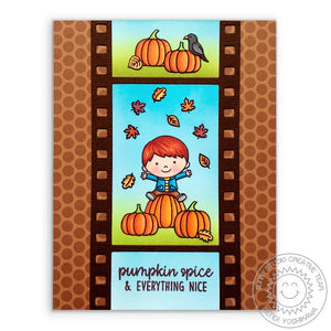 Sunny Studio Stamps Happy Harvest Leaves & Pumpkins Fall Card by Mendi Yoshikawa