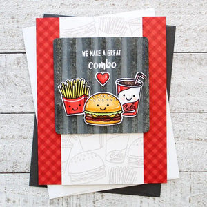 Sunny Studio Stamps Fast Food Fun We Make A Great Combo Card by Leanne West