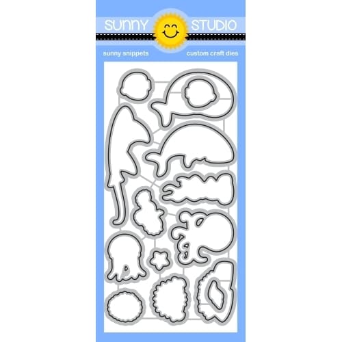 Sunny Studio Stamps Fintastic Friends Ocean Critter Themed Metal Cutting Die Set
